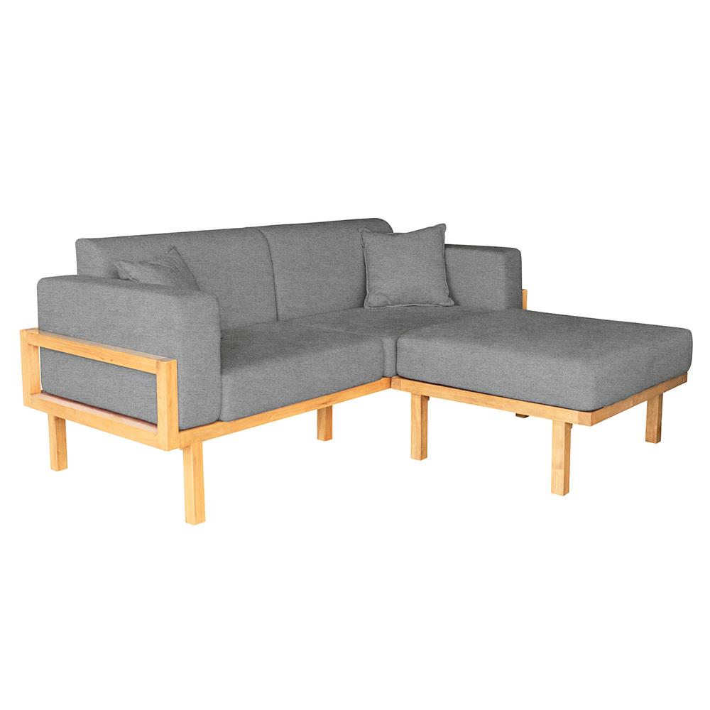 โซฟาเข้ามุม RENITA HOME รุ่น LUND 200x160cm. ผ้ากึ่งกำมะหยี่ สะท้อนน้ำ สีเทา (HPP947/01)_1