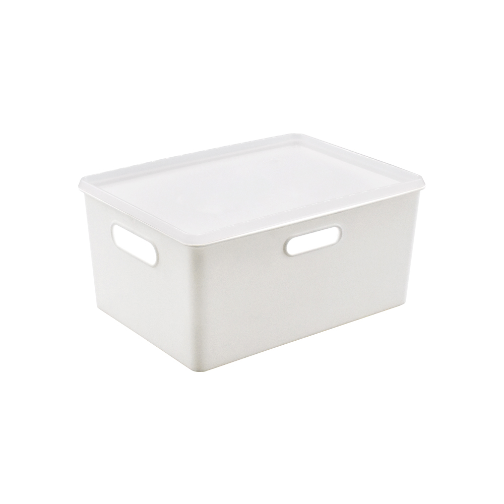 
กล่องเก็บของมีฝา STACKO BT10-2 19.1x26.4x12 ซม. สีขาว