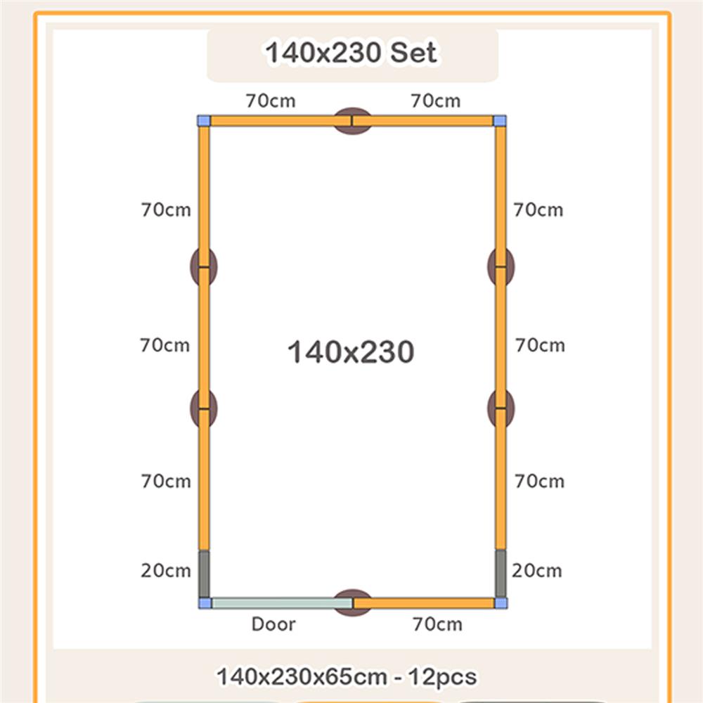 คอกกั้นเด็ก PARKLON NR230B 140X230X65CM_7