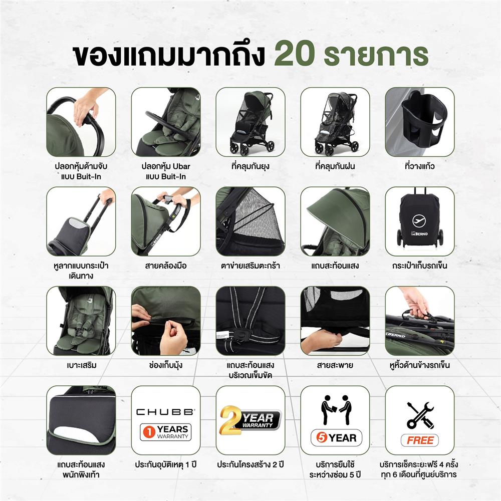 รถเข็นเด็ก BERND AIRPLUS GT-BALOO GRAY_1