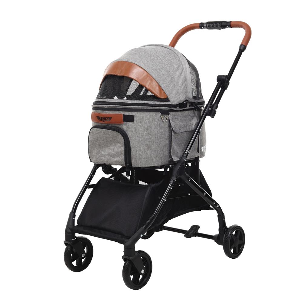 รถเข็นสัตว์เลี้ยง KEENZ 3IN1 AIRPETS เทา_0