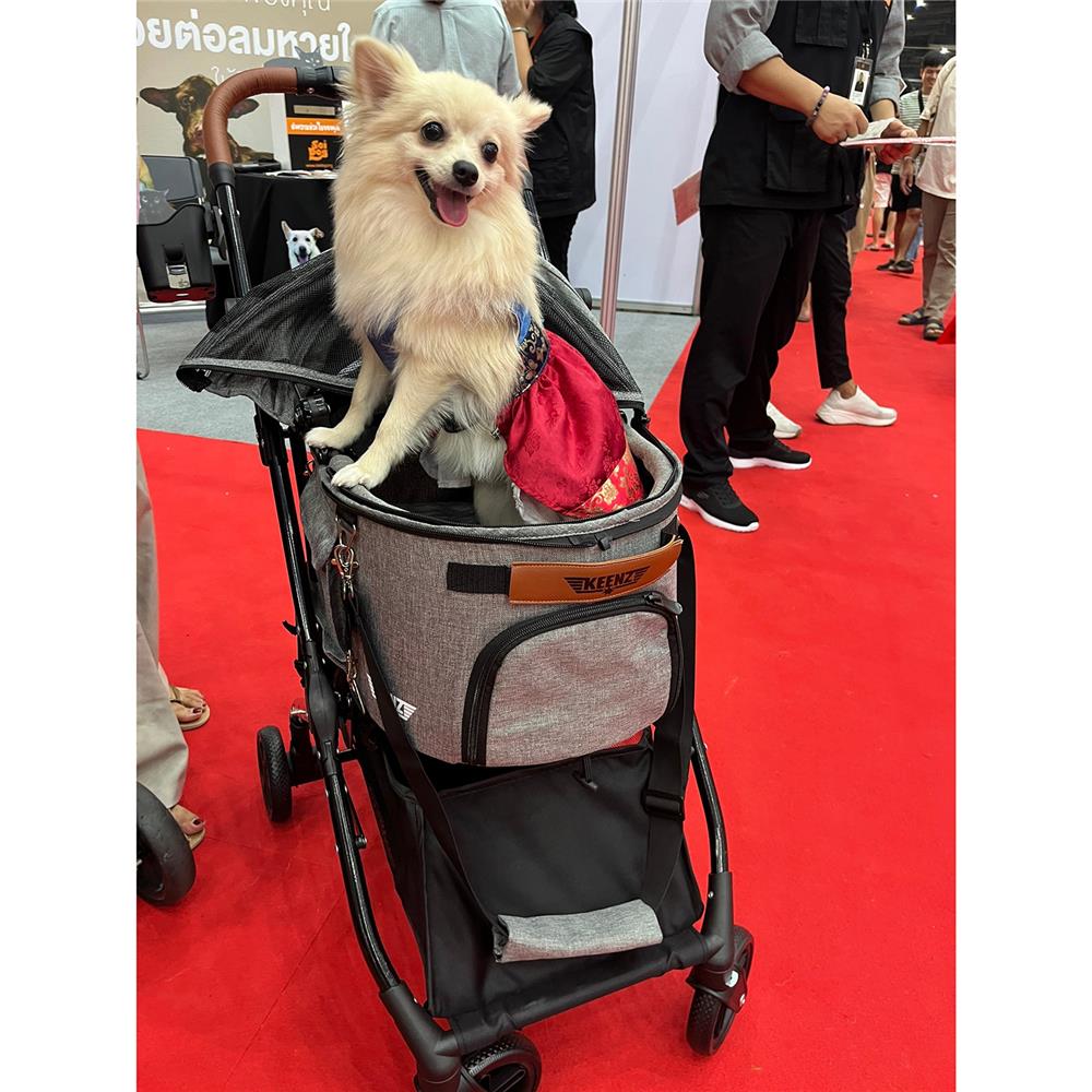 รถเข็นสัตว์เลี้ยง KEENZ 3IN1 AIRPETS เทา_6
