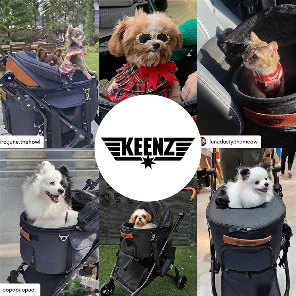 รถเข็นสัตว์เลี้ยง KEENZ 3IN1 AIRPETS เทา_1