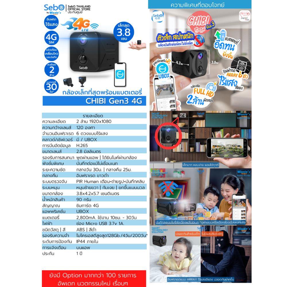 กล้องไร้สาย Sebo Chibi Gen3 4G_7
