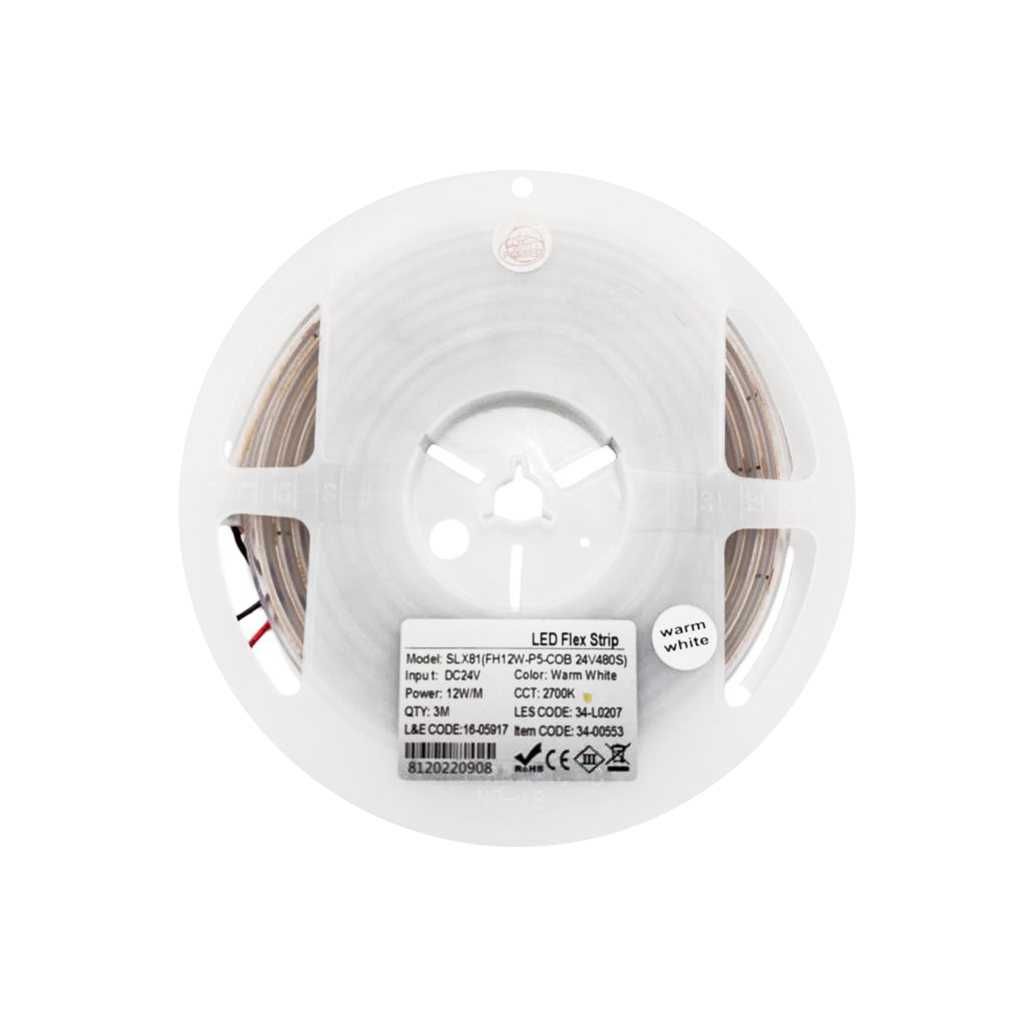 ไฟเส้น LED L&E 16-05917 12 วัตต์ 3 เมตร WARM WHITE