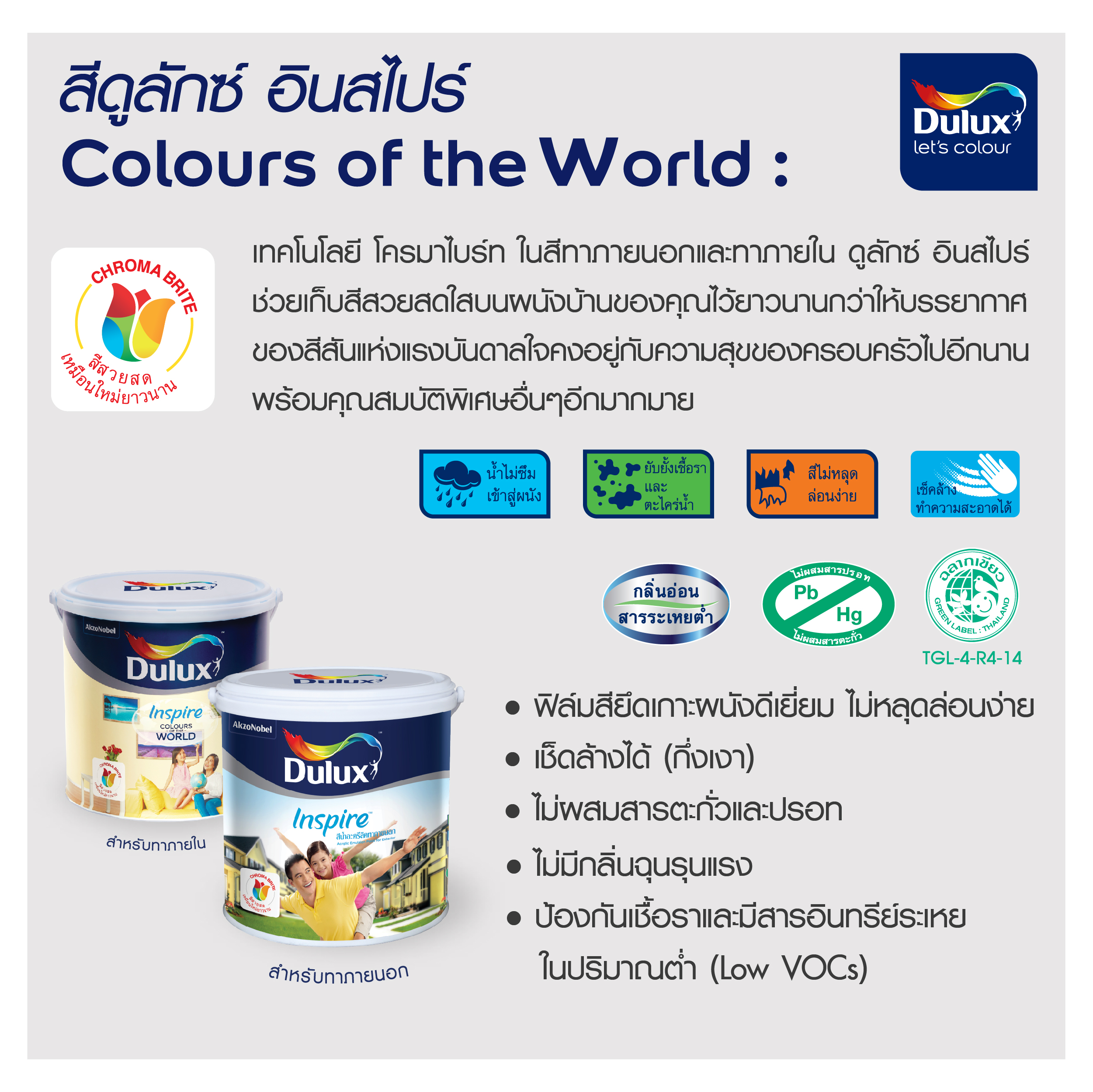 WATERBASED EXTERIOR PAINT DULUX INSPIRE BASE D MATT 9L