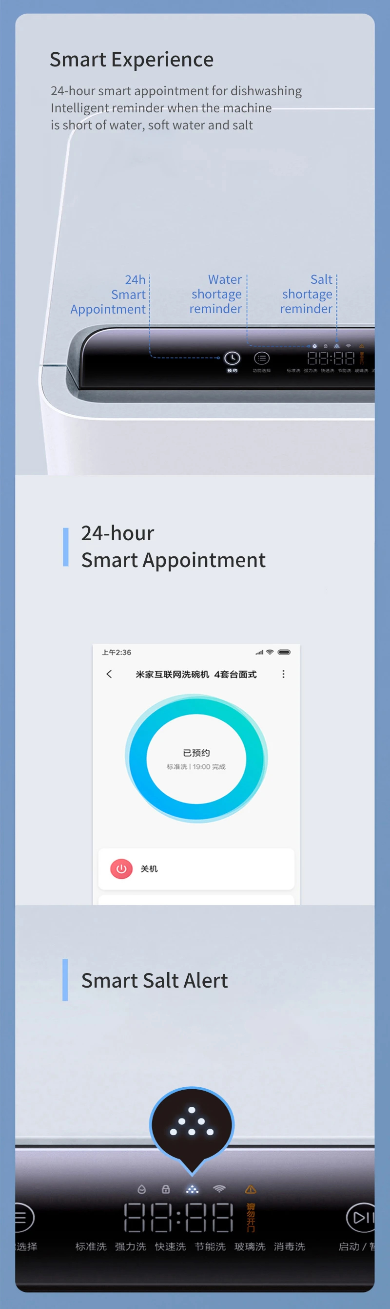 เครื่องล้างจานตั้งโต๊ะ XIAOMI DISHWASHER WHT