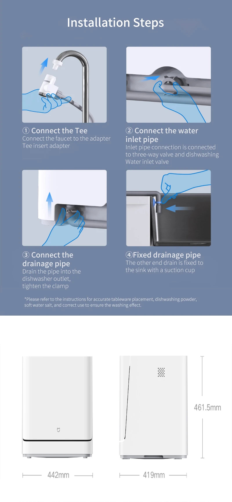 เครื่องล้างจานตั้งโต๊ะ XIAOMI DISHWASHER WHT