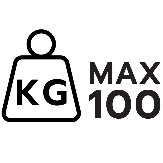 รองรับน้ำหนักสูงสุด 100 กิโลกรัม