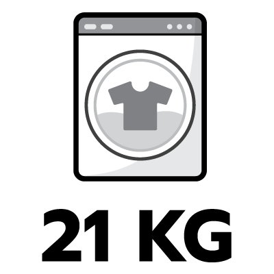 ความจุในการซัก 21 กก.