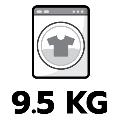 ความจุในการซัก 9.5 กก.