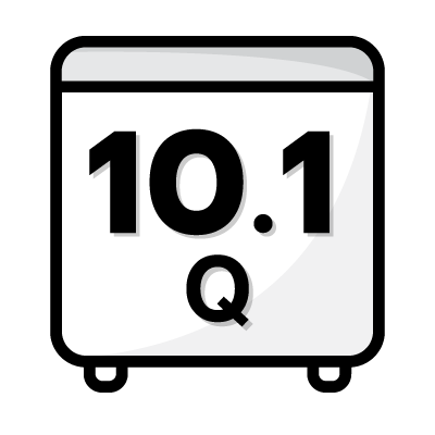 ปริมาตรความจุ 10.1 คิว