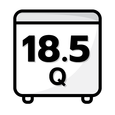 ปริมาตรความจุ 18.5 คิว