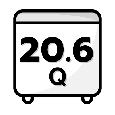 ปริมาตรความจุ 20.6 คิว