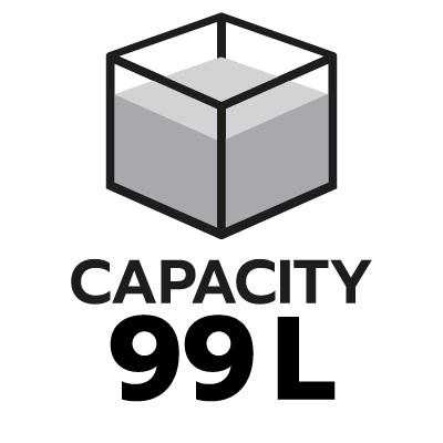 ปริมาตรความจุ 99 ลิตร