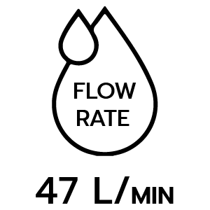 ปริมาณน้ำลิตร/นาที 47