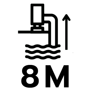 ระยะดูดสูงสุด 8 เมตร