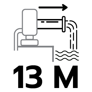 ระยะส่งน้ำสูงสุด 13 เมตร