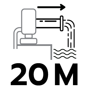 ระยะส่งน้ำสูงสุด 20 เมตร