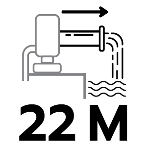 ระยะส่งน้ำสูงสุด 22 เมตร