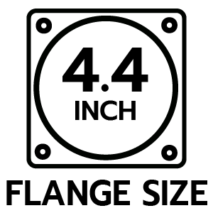 ขนาดหน้าแปลน 4.4 นิ้ว