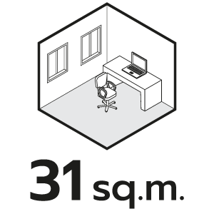 ขนาดห้องที่เหมาะสม 31 ตรม.