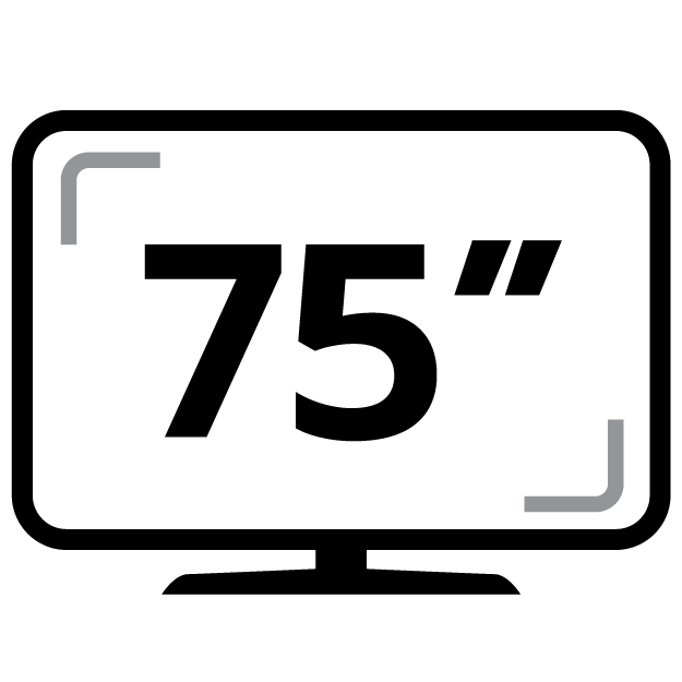 ขนาดหน้าจอ 75 นิ้ว