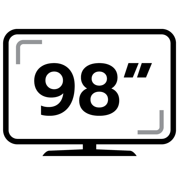 ขนาดหน้าจอ 98 นิ้ว