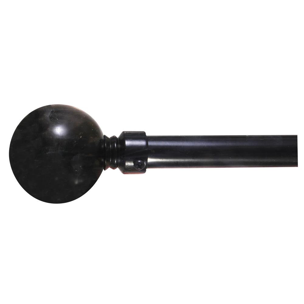 RODSTEEL358670ADJUSTABLE140-250cm BLACK HOME LIVING STYLE