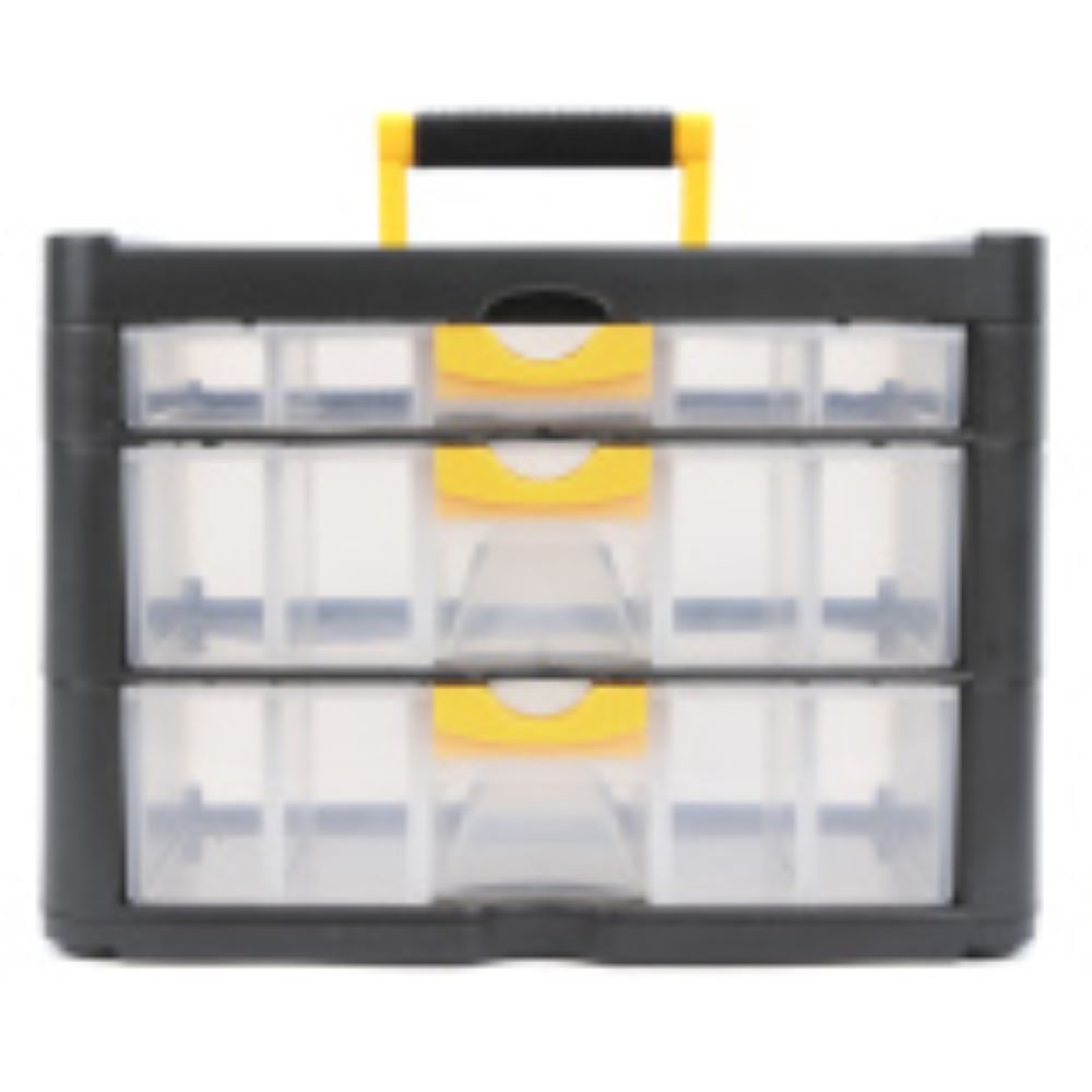 HOMEPRO HUALEI STORAGE BOX 3 DRAWERS PLASTIC HL3079-C W40XD20XH28.5 CM BLACK-CLEAR