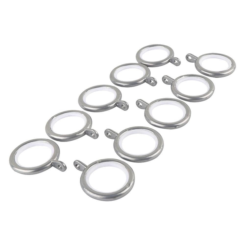 STEEL CURTAIN RINGS HOME LIVING STYLE 30MM SILVER 10PCS