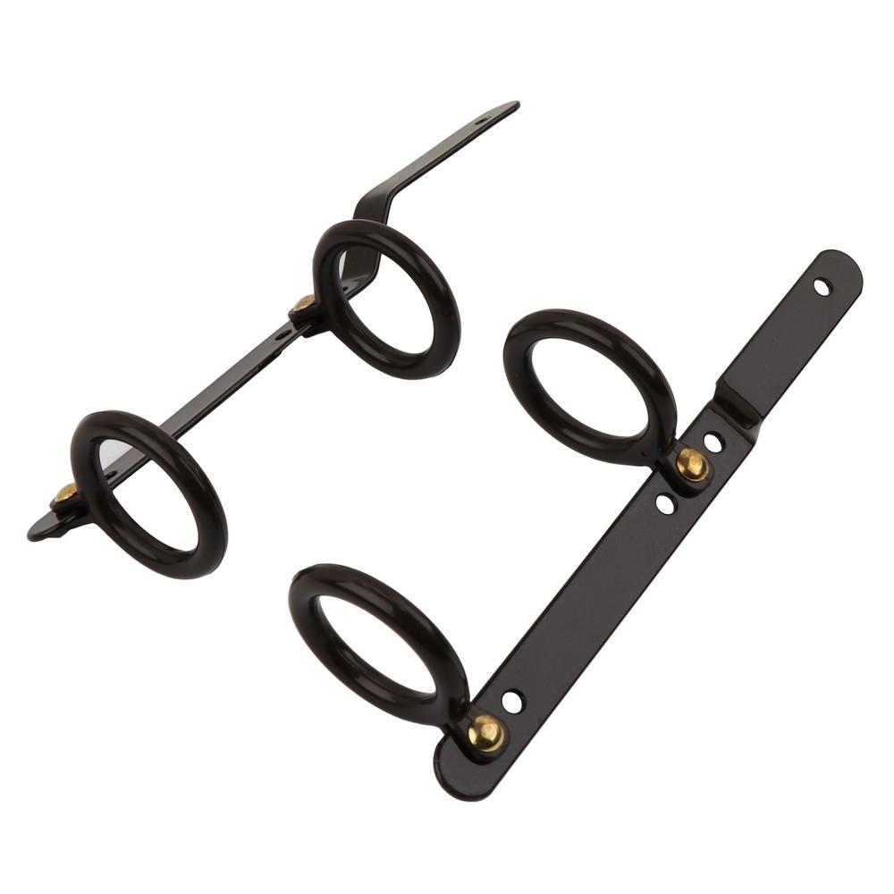 SLIDE RING STEEL PAIR 33MM DARK BROWN HLS