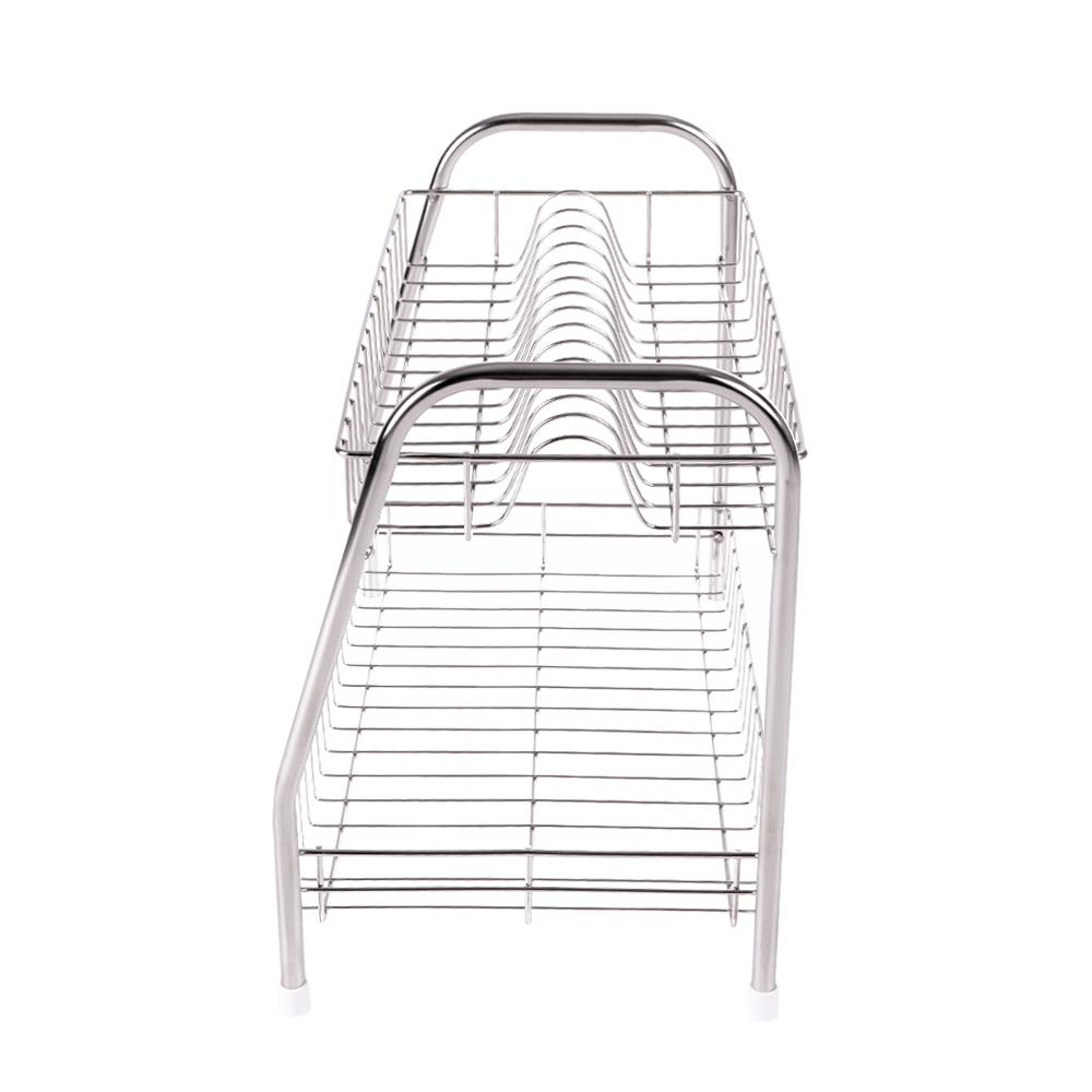 2-TIER STAINLESS STEEL FREESTANDING DISH DRAINER EKONO S