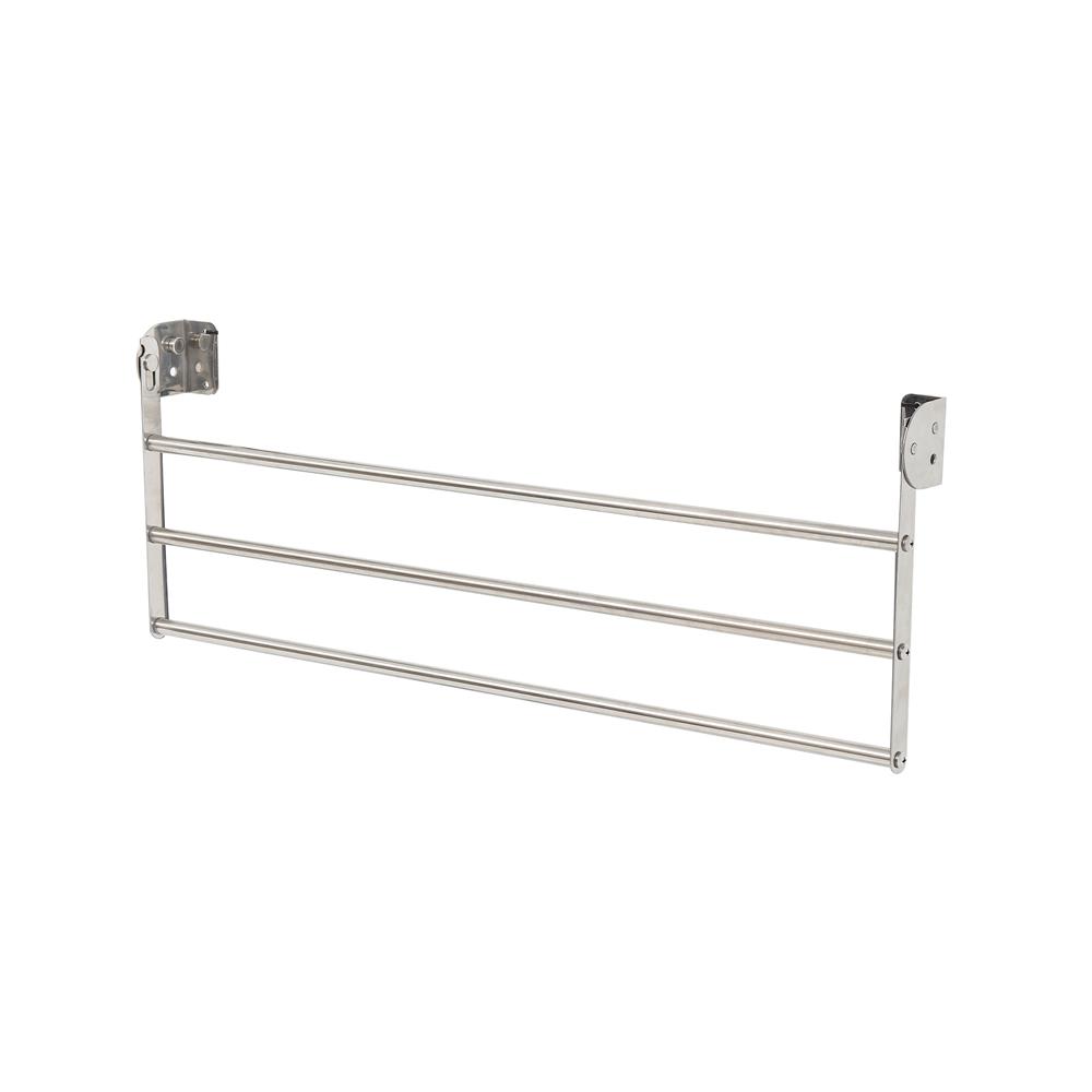 WALL RACK STAINLESS FOLDABLE 3 BARS 80cm PLIM