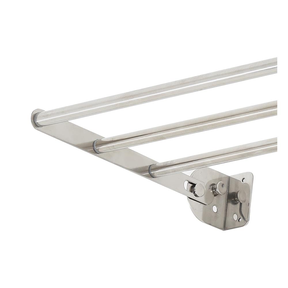 WALL RACK STAINLESS FOLDABLE 3 BARS 80cm PLIM