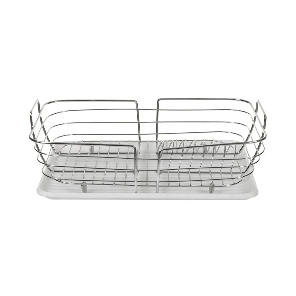 DISH DRAINER RACK WITH TRAY AND CUTLERY HOLDER 106E4
