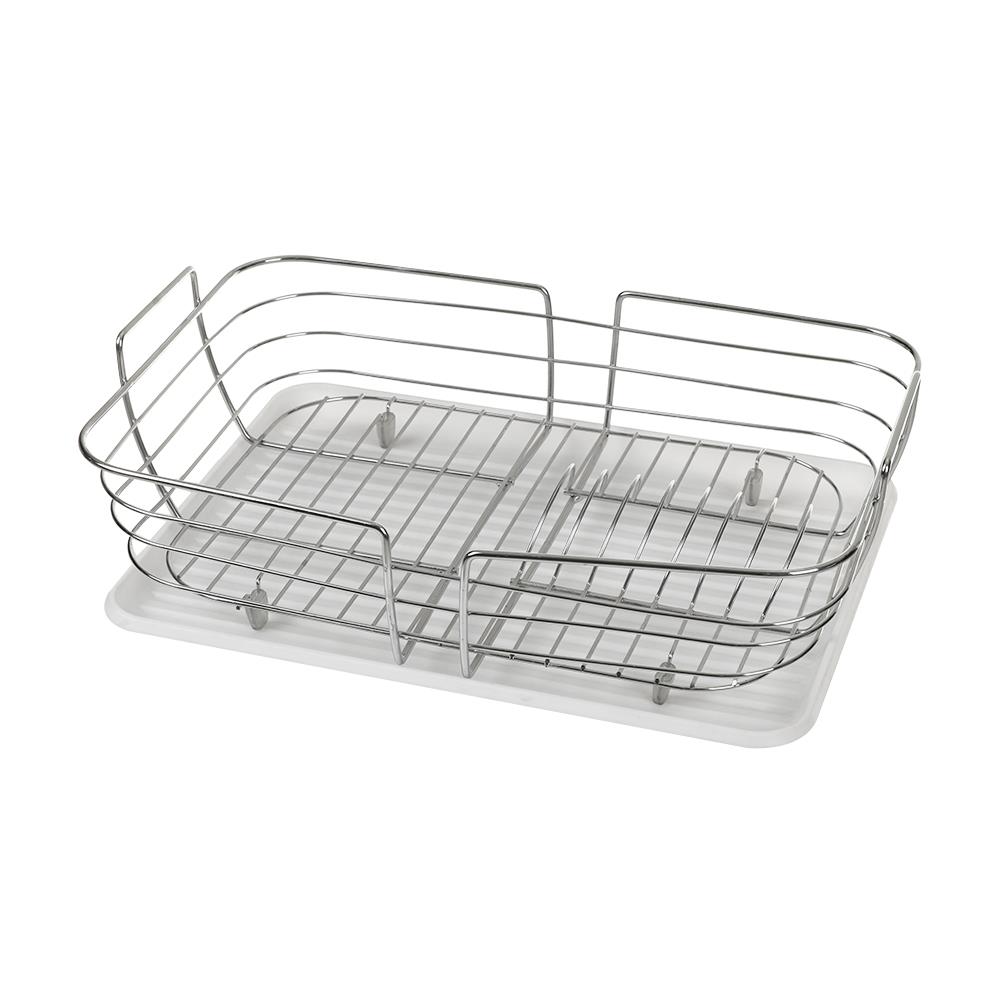 DISH DRAINER RACK WITH TRAY AND CUTLERY HOLDER 106E4