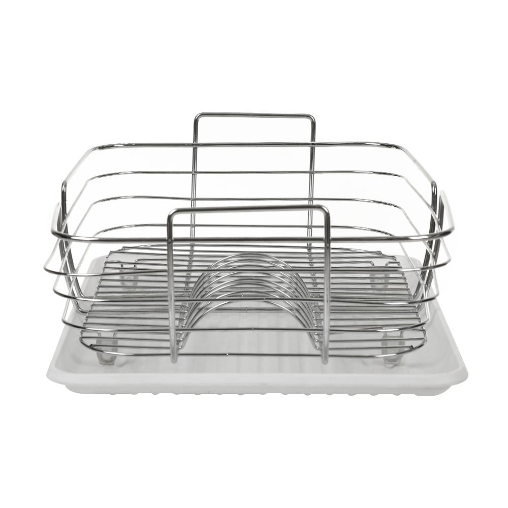 DISH DRAINER RACK WITH TRAY AND CUTLERY HOLDER 106E4