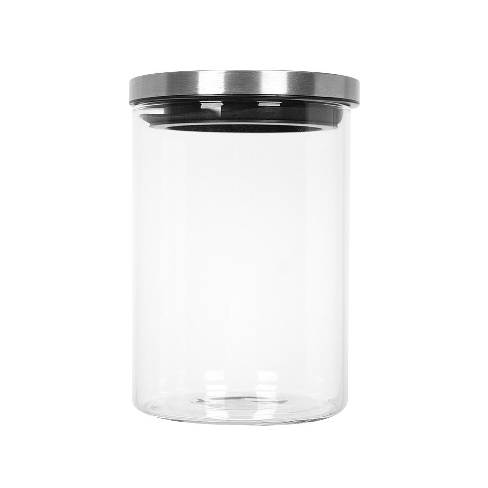 ROUND GLASS CANISTER WITH PULL LID M 0.7L