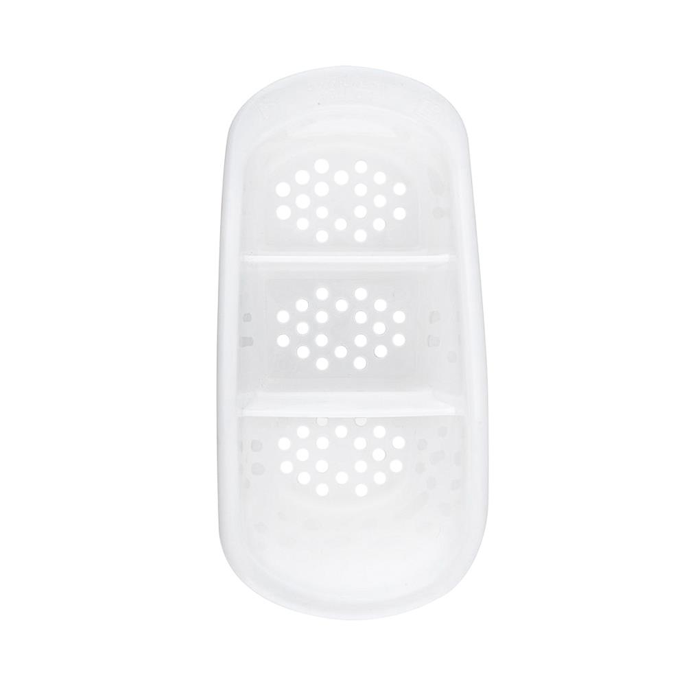 3-COMPARTMENT OVAL KITCHEN UTENSIL HOLDER JCJ 1194 WHITE