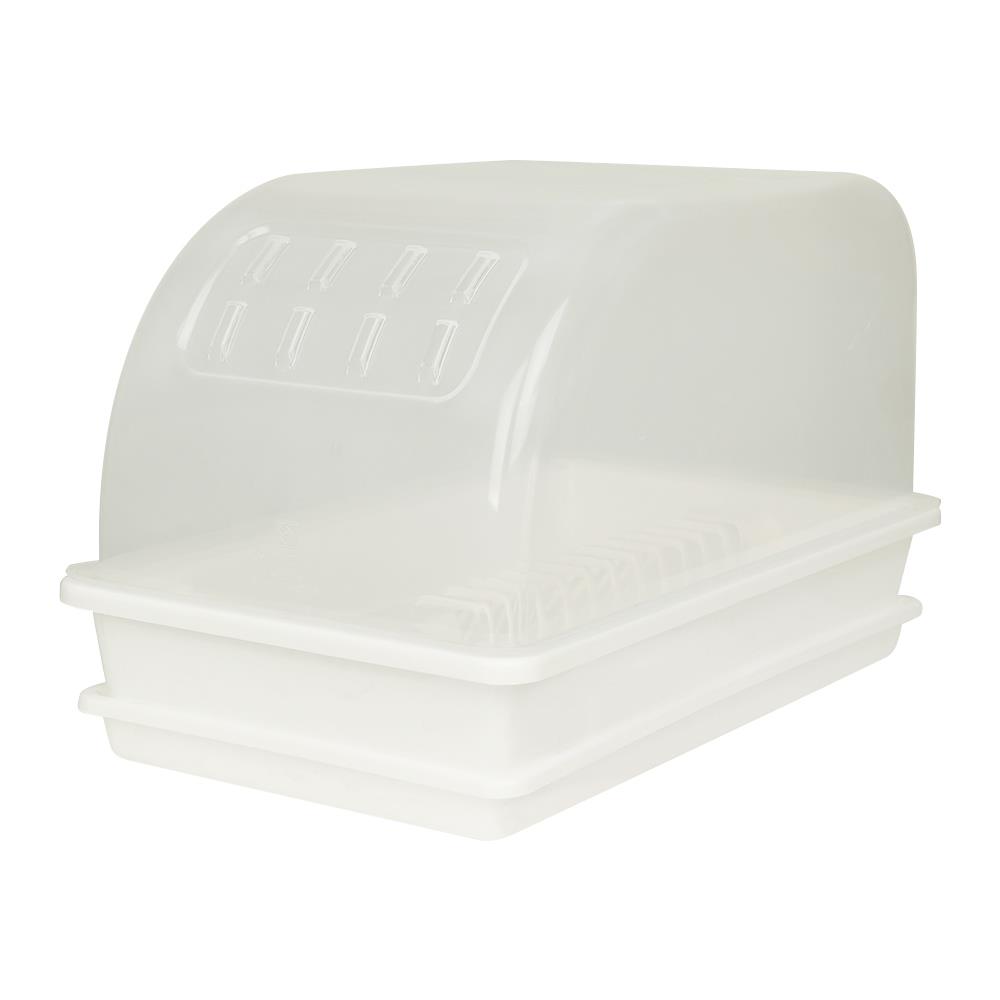 PLASTIC DISH DRAINER WITH LID COVER G-WARE 267A
