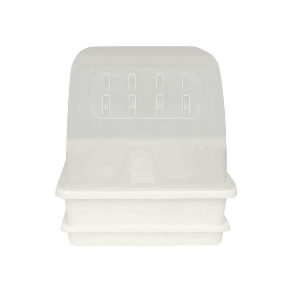 PLASTIC DISH DRAINER WITH LID COVER G-WARE 267A