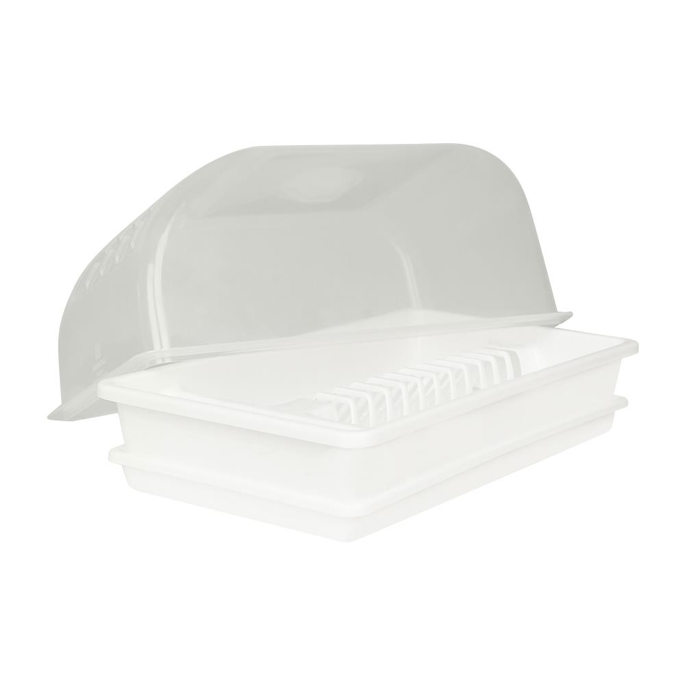 PLASTIC DISH DRAINER WITH LID COVER G-WARE 267A