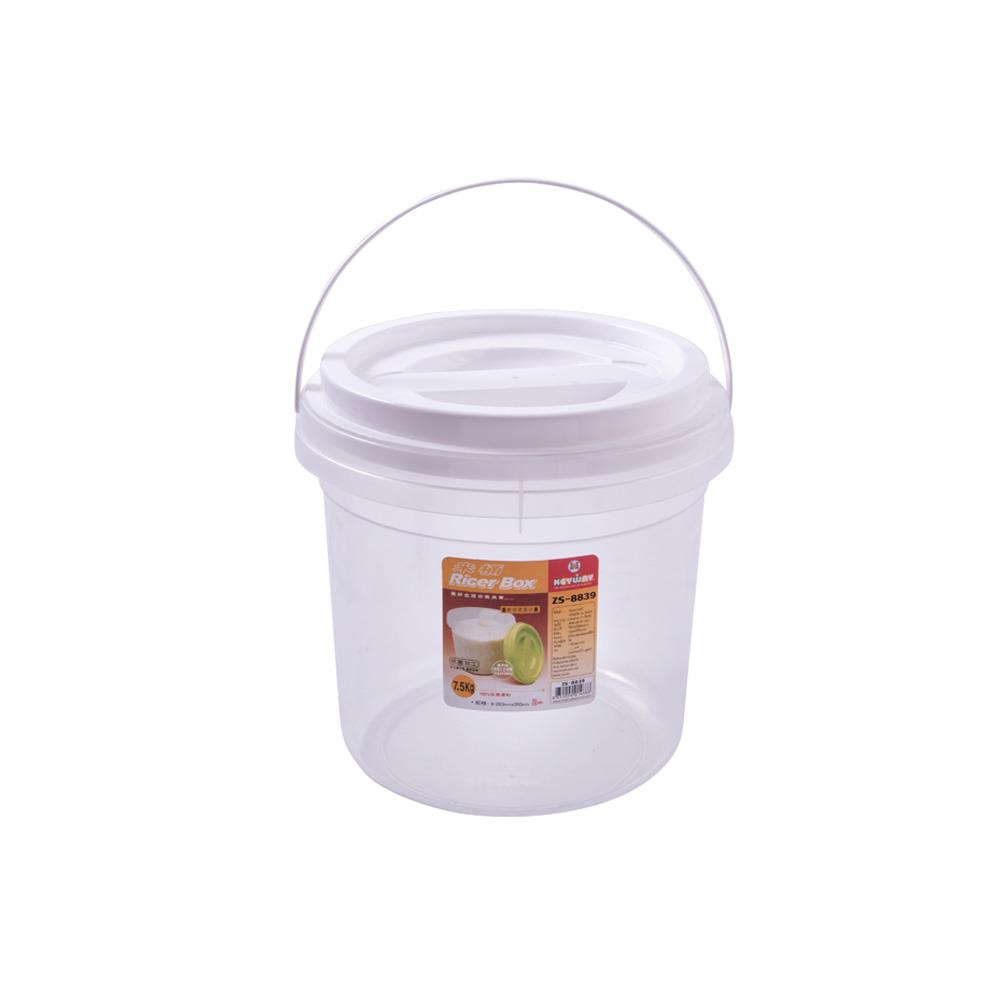 PLASTIC RICE CONTAINER KEY WAY 7.5KG WHITE