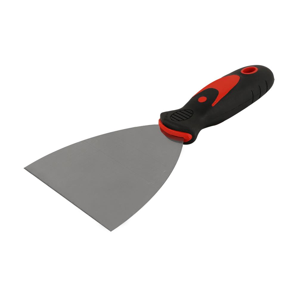 PUTTY KNIFE WITH PLASTIC HANDLE SHINO 4IN BLACK-RED