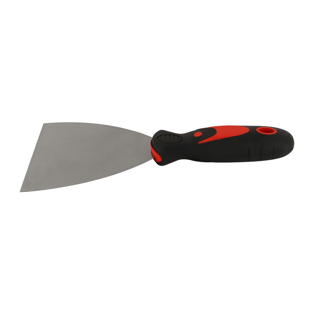 PUTTY KNIFE WITH PLASTIC HANDLE SHINO 4IN BLACK-RED