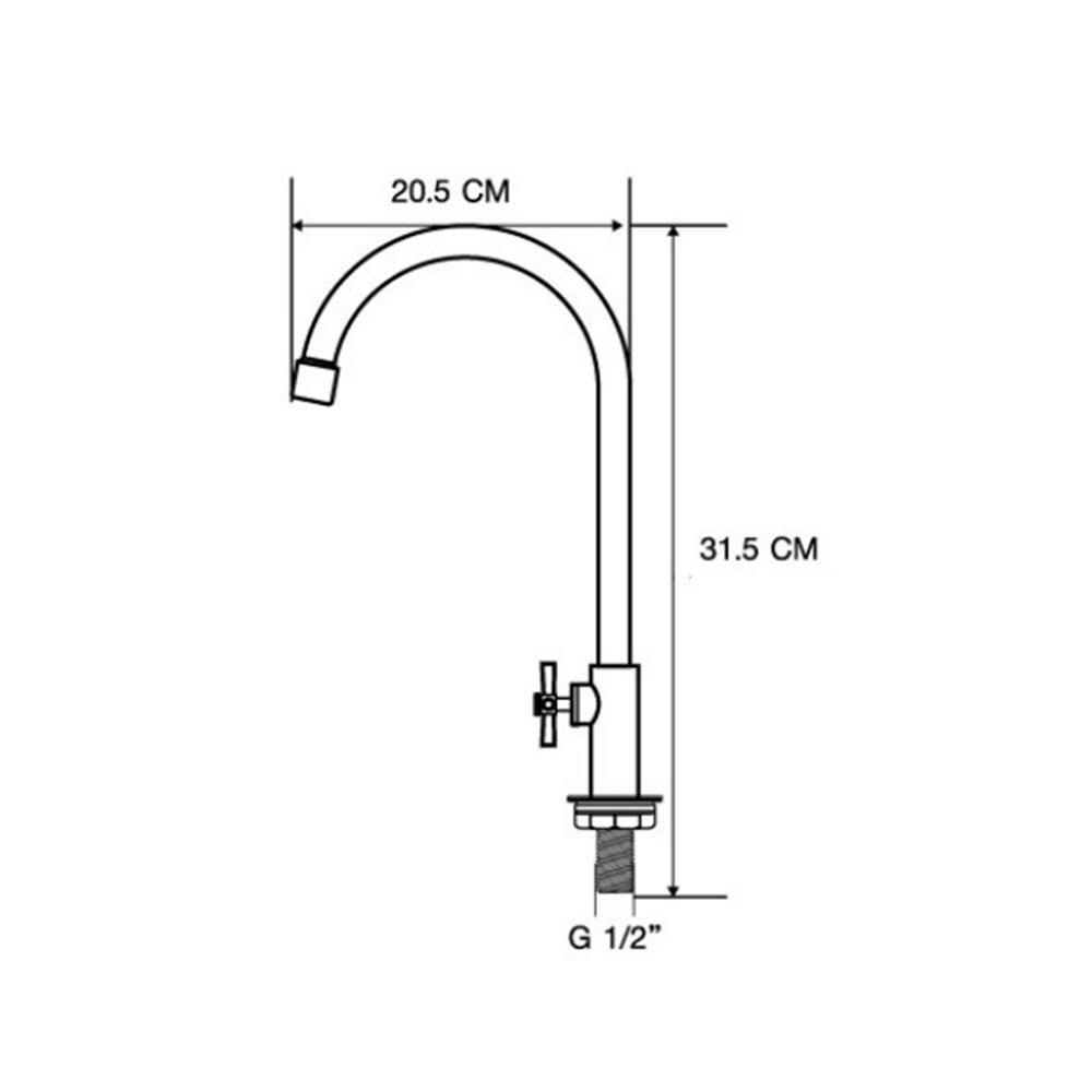 SINK FAUCET MOYA PN-89C11 CHROME