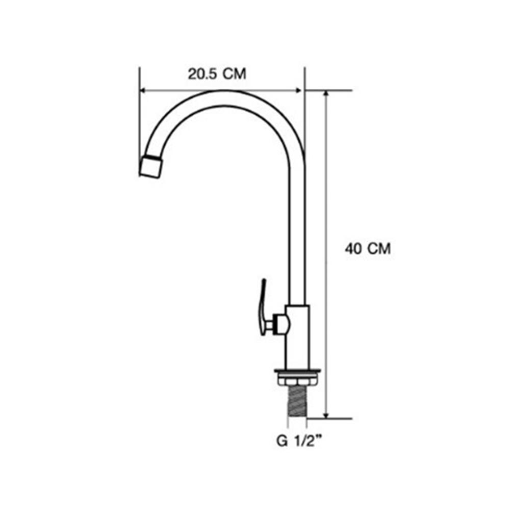 SINK FAUCET MOYA PN-81C12 CHROME