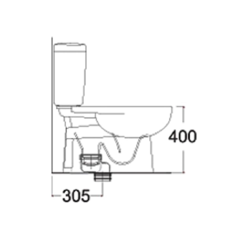 AMERICAN STANDARD 2P TOILET BOWL TF-2793W W37XD70XH78 CM 3/4.5L WHITE