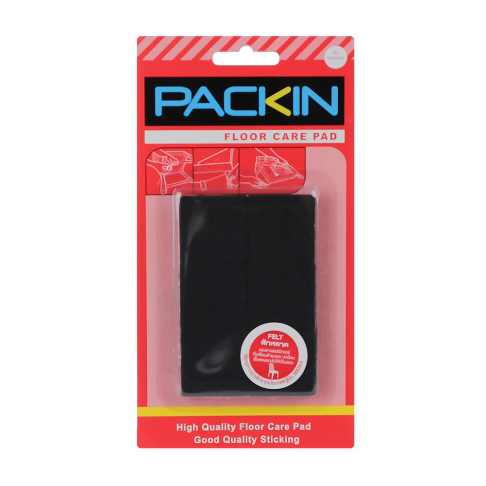 SQUARE FELT PAD PACK IN 30X3MM BLACK 12EA